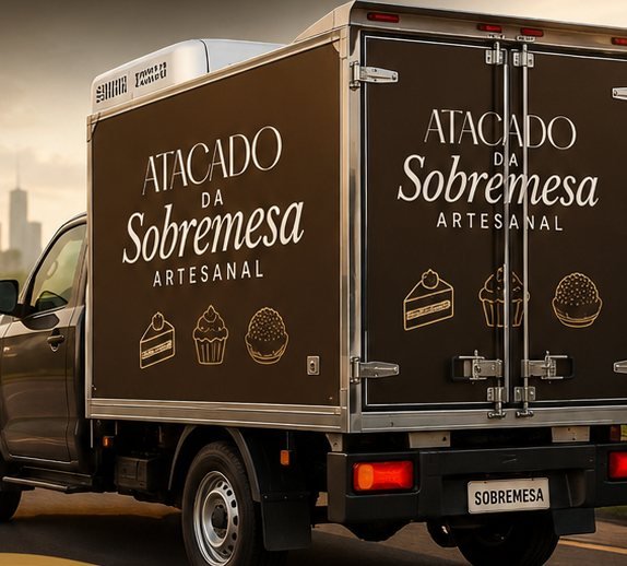 Veículo de entrega refrigerada da Atacado da Sobremesa Artesanal